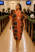 Short Orange bubu dress