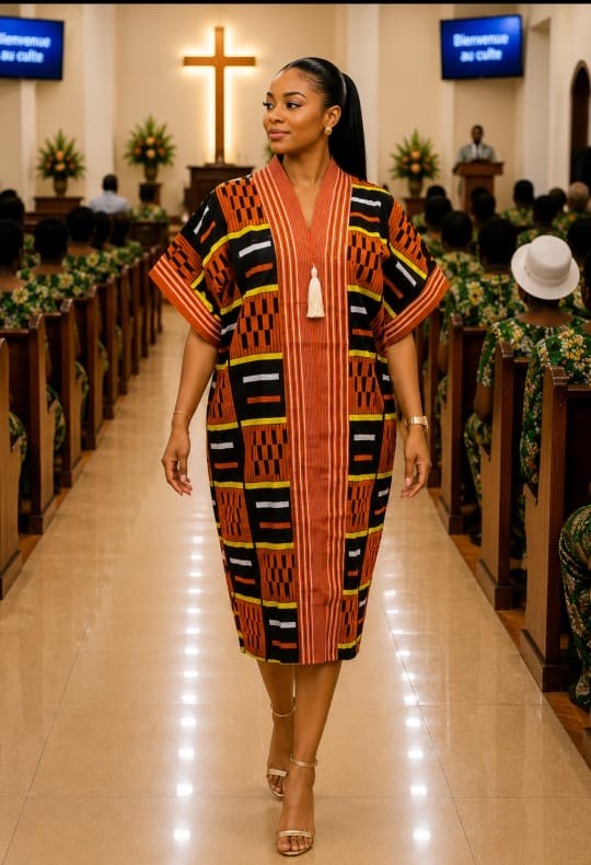 Short Orange bubu dress