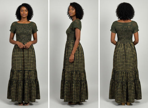 Olive Grove Crochet Maxi Dress