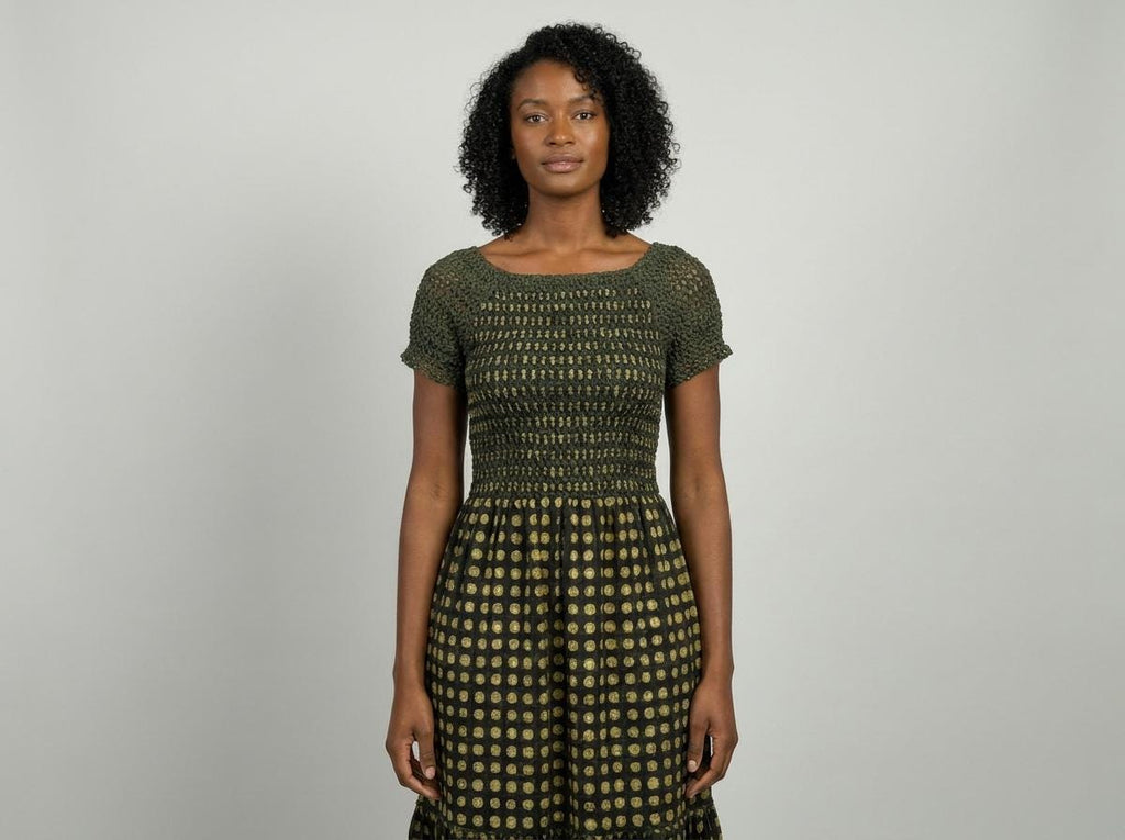 Olive Grove Crochet Maxi Dress