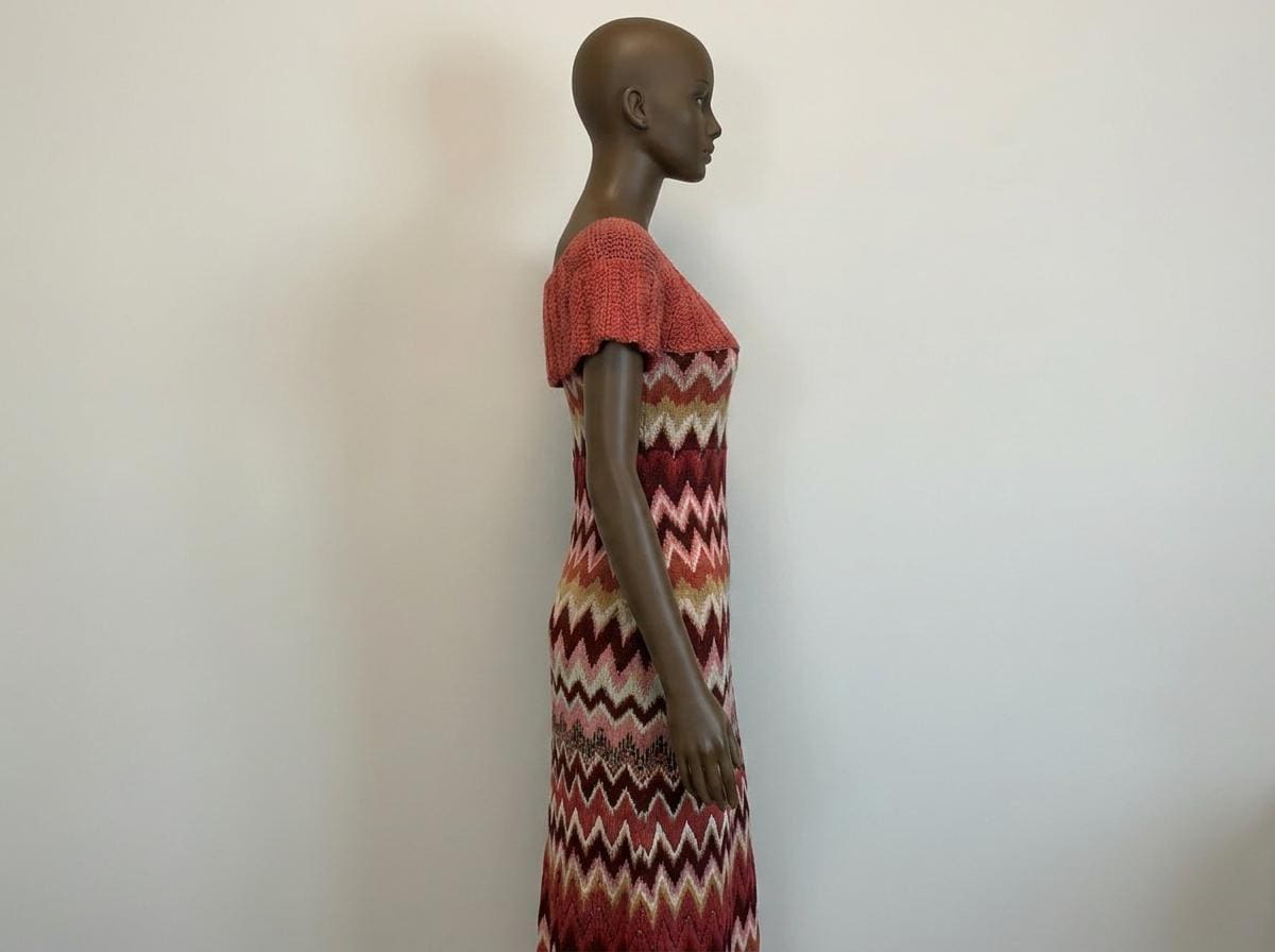 Rust & Rose Chevron Knit Maxi Dress