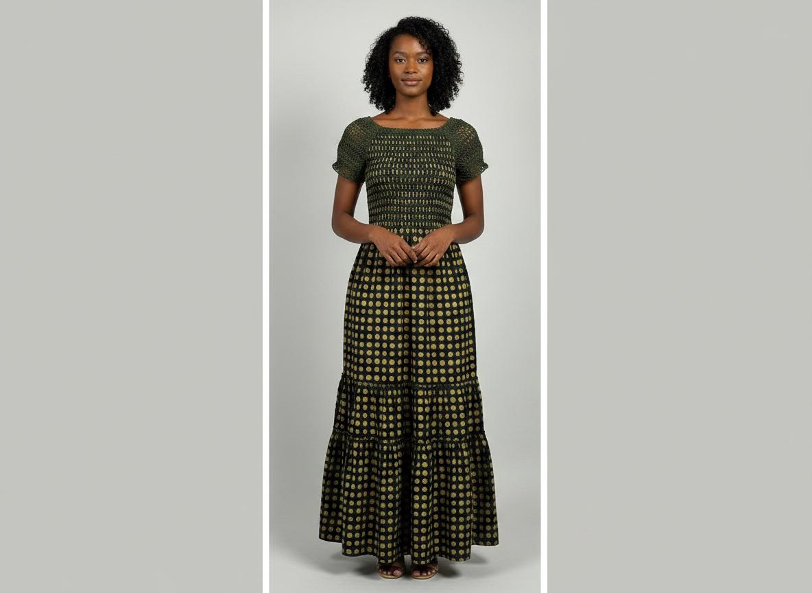 Olive Grove Crochet Maxi Dress