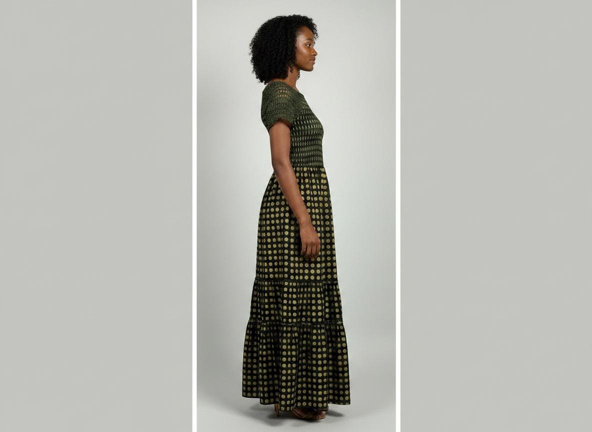 Olive Grove Crochet Maxi Dress