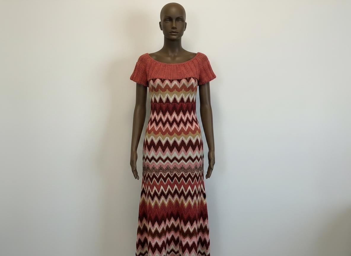 Rust & Rose Chevron Knit Maxi Dress