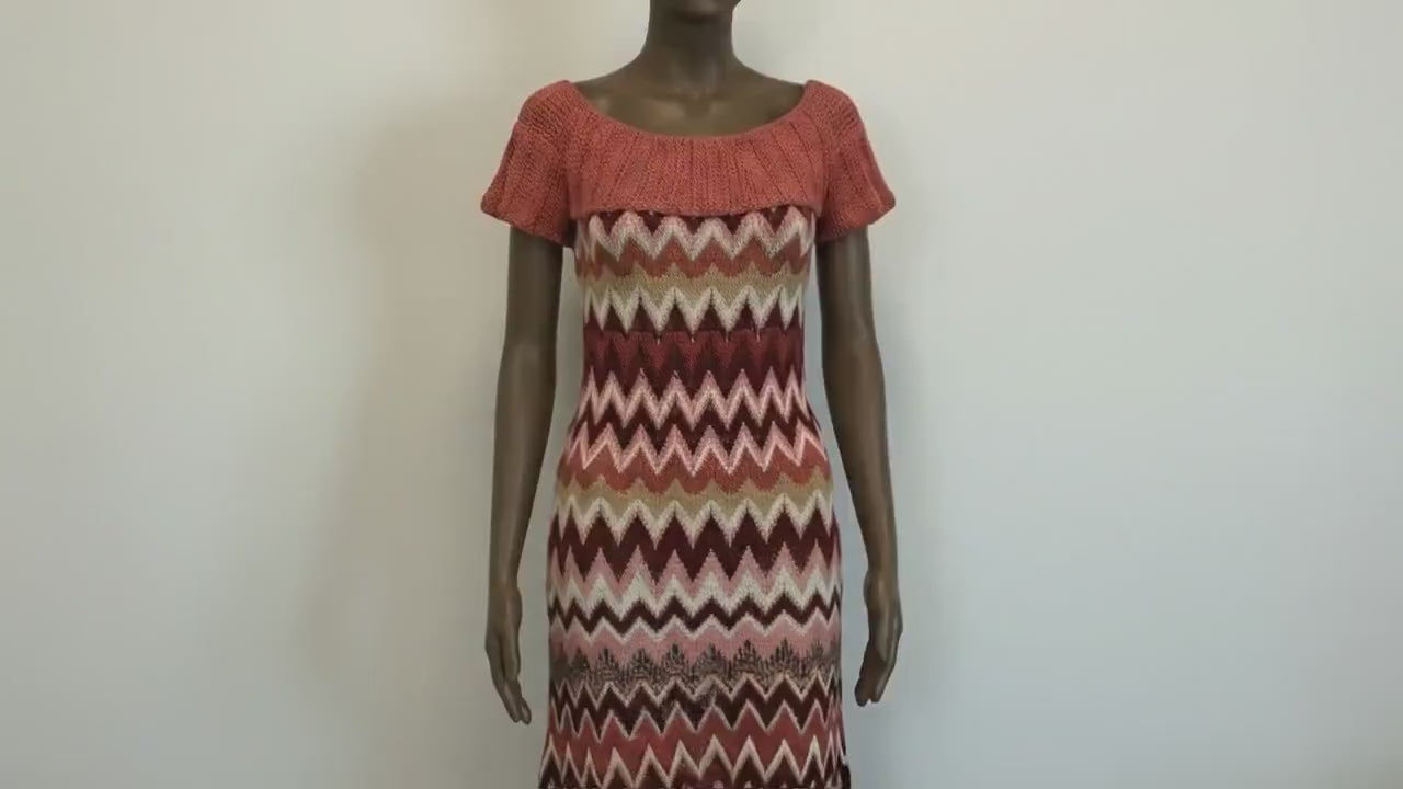 Rust & Rose Chevron Knit Maxi Dress